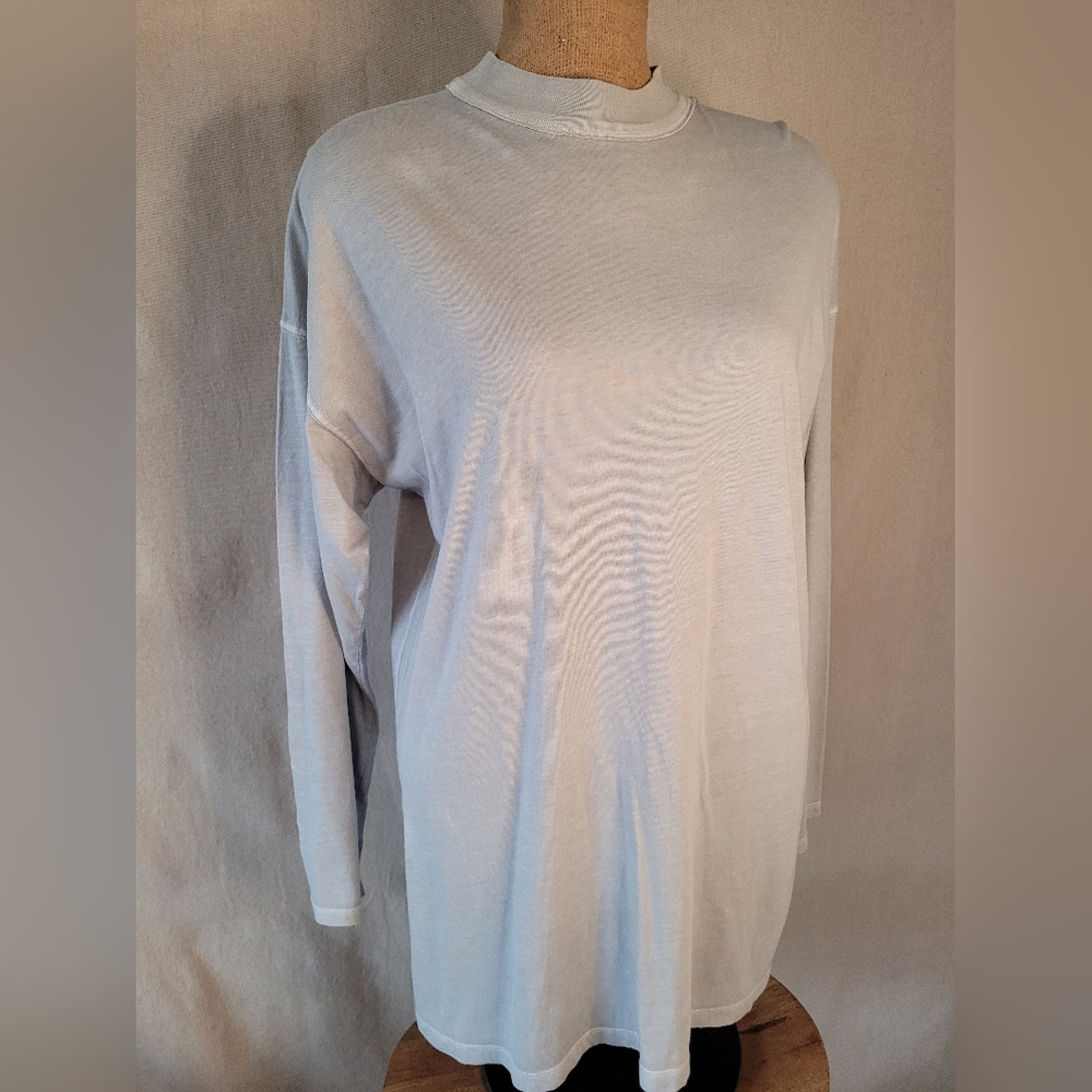 Free People Dusty Blue Lightweight Turtle Tunic
